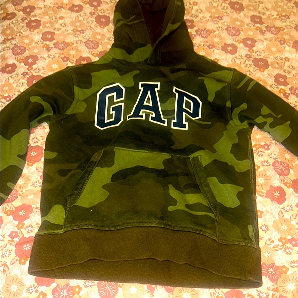 GAP Kids Green Camo Hoodie